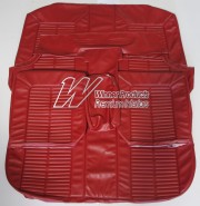 HOLDEN HK KINGSWOOD WAGON MONARO STYLE SEAT COVER SET WITH FRONT BENCH BUCKET SEAT COVERS GOYA RED TRIM CODE 12X