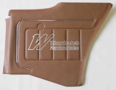 HOLDEN HQ COUPE DOOR TRIM SET  CHESTNUT (METAL TOP EXCHANGE) TRIM CODE 39X