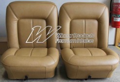 HOLDEN HQ STATESMAN SEATS RETRIMMED  TRIM CODE 11X ANTIQUE SADDLE 