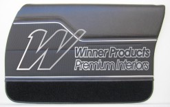 HOLDEN HX MONARO GTS SEDAN FRONT ONLY DOOR TRIMS SLATE (TRIM CODE 18V) METAL TOP EXCHANGE