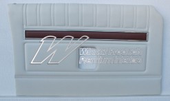 FORD XY GT DOOR TRIMS SET SEDAN WHITE (EXCHANGE METAL TOPS) TRIM CODE W