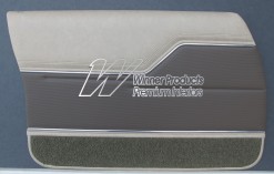 HOLDEN HJ MONARO GTS DOOR TRIM SET CHAMOIS WITH COVERT GOLFBALL (TRIM CODE 60V) METAL TOP EXCHANGE