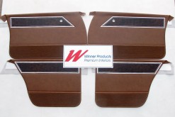 HOLDEN HQ STATESMAN DOOR TRIM SET (NO TOPS) IN BROWN CHEST NUT TRIM CODE 39