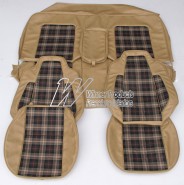  HOLDEN HZ GTS MONARO SEDAN SEAT COVER SET BUCKSKIN WITH CLOTH INSERT  (TRIM CODE 63)