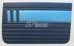HOLDEN EH SPECIAL WAGON DOOR TRIM FRONT - SAXE & COLUMBINE BLUE C38