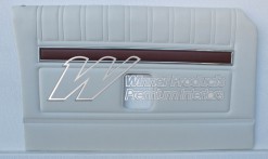 FORD XY GT DOOR TRIMS SET SEDAN WHITE (EXCHANGE METAL TOPS) TRIM CODE 