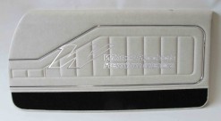 HOLDEN HQ MONARO COUPE DOOR TRIM SET FLAX (TRIM CODE 18X or 18Y) WITH BLACK CARPET (METAL TOP EXCHANGE)
