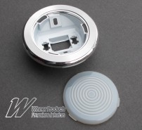 HOLDEN HK MONARO REAR PILLAR INTERIOR LIGHT BASE & LENS (CHROME)