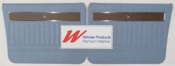 HOLDEN HK PREMIER DOOR TRIM SET JACANA BLUE 14V (METAL TOP EXCHANGE)