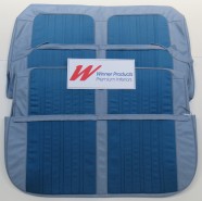 HOLDEN HK KINGSWOOD SEDAN SEAT COVER SET JACANA BLUE WITH CLOTH (TRIM CODE 14L)