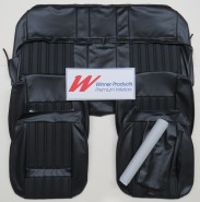 FORD FALCON XY GT SEAT COVER SET SEDAN BLACK WITH BLACK BASKET WEAVE INSERT 