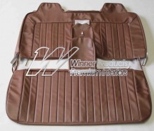 HOLDEN HX KINGSWOOD UTE  BENCH SEAT WITH ARMREST SEAT  COVER SET SMOOTH LONG GRAIN VINYL TAN TRIM CODE 67V 