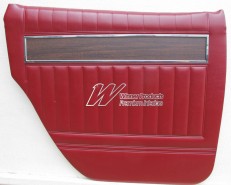 HOLDEN HK PREMIER DOOR TRIM SET YULUNGA MAROON 12R (METAL TOP EXCHANGE)