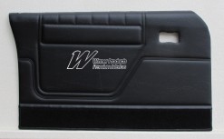 FORD XA GT DOOR TRIM SET BLACK TRIM CODE B (METAL TOP EXCHANGE)
