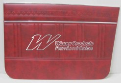 HG KINGSWOOD UTE  DOOR TRIMS  BOROQUE RED  (TRIM CODE 12E)