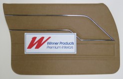 HOLDEN HQ KINGSWOOD DOOR TRIM SET ANTIQUE SADDLE TRIM CODE 11E (METAL TOP EXCHANGE)