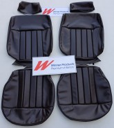 HOLDEN HQ PREMIER SEAT COVER SET (FRONT ONLY, LATE 72, ZIPPER BACK) ANTIQUE BROWN (TRIM CODE 39)