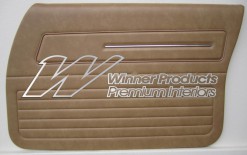 HOLDEN HZ SANDMAN FRONT DOOR TRIM SET BUCKSKIN 63V (METAL TOP EXCHANGE)