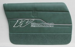 HOLDEN HZ STATESMAN DOOR TRIMS SET LIGHT GREEN (METAL TOP EXCHANGE)