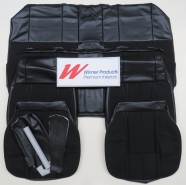 FORD XB GT SEAT COVER SET SEDAN BLACK WITH BLACK WOVEN CLOTH (TRIM CODE B2)