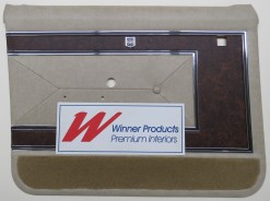 HOLDEN HG BROUGHAM DOOR TRIM SET SANDALWOOD (TRIM CODE 18M) (METAL TOP EXCHANGE)